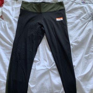 Olive green and black Victoria secret pink legging